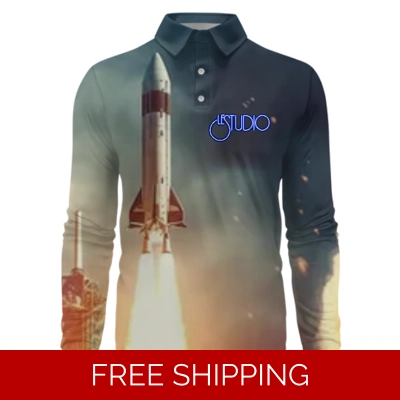 Le Studio Rocket 2 Custom 3D Long-Sleeved Polo Shirt